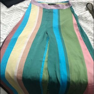 Zara multicolored stripe pants